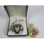 Gents Pocket Watches Hand-wind WORKING Inc. ROYAL LONDON Etc. x 2      406352