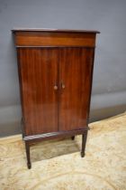 Vintage, 1930's Era Mahogany cupboard.   H:44 x W:23 x D:13 Inches.   See photos.  