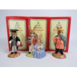 3 Royal Doulton Bunnykins figurines all with boxes.