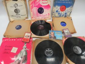 Approx 30 Early Thick Vinyl 1950's Records to include some early R & R,  Bill Hayley etc. see photos