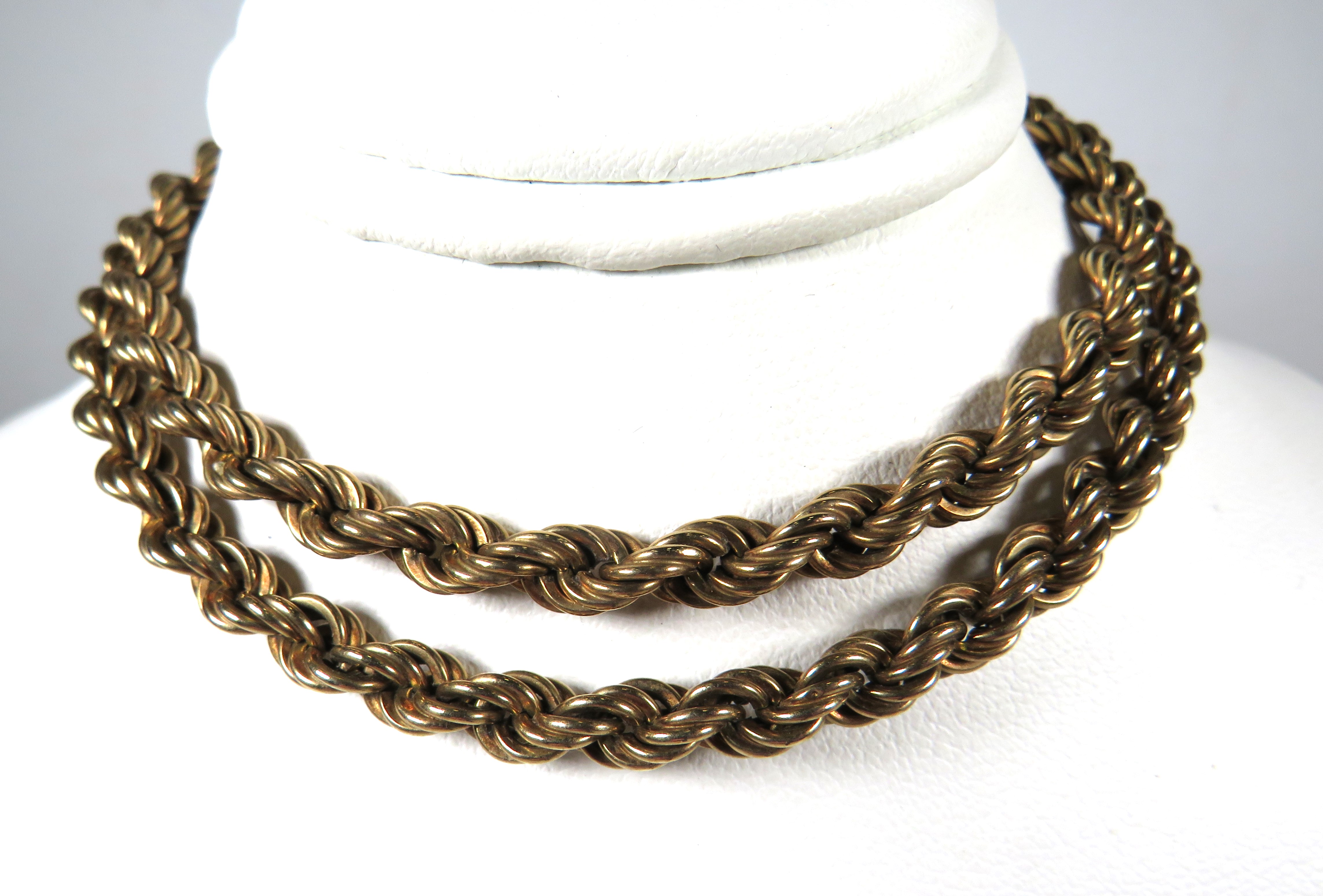 9ct Yellow Gold 18 inch Twist rope Neckchain.   9.6 - Image 2 of 2