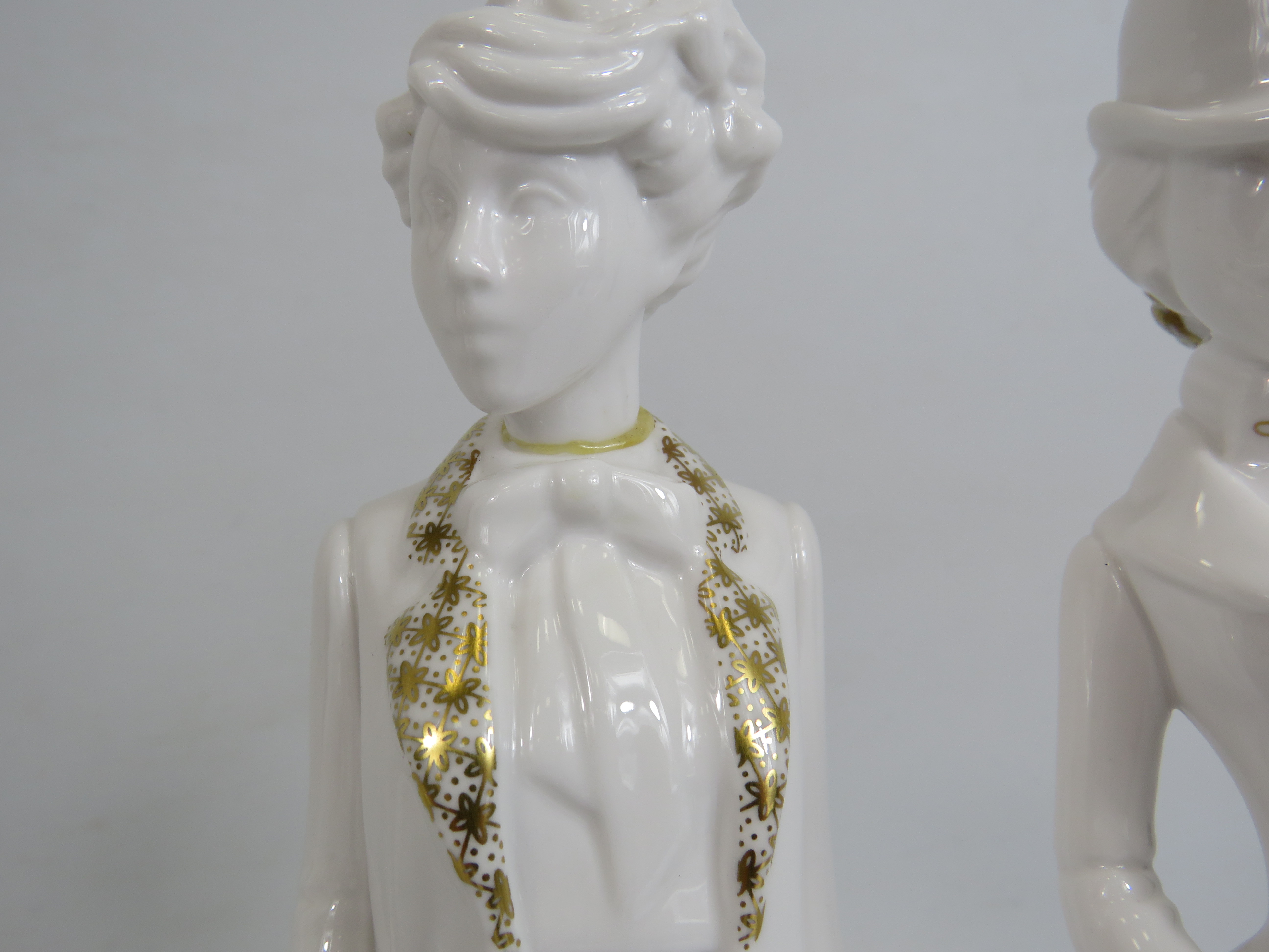 4 Spode Pauline Shone figurines , Julia, Francesca, Virginia & Christine. One has had a glued - Image 2 of 4