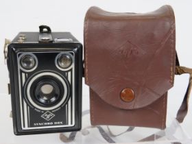 German Made 'Agfa' Syncro Box, Box Camera with original leather case. See photos. 