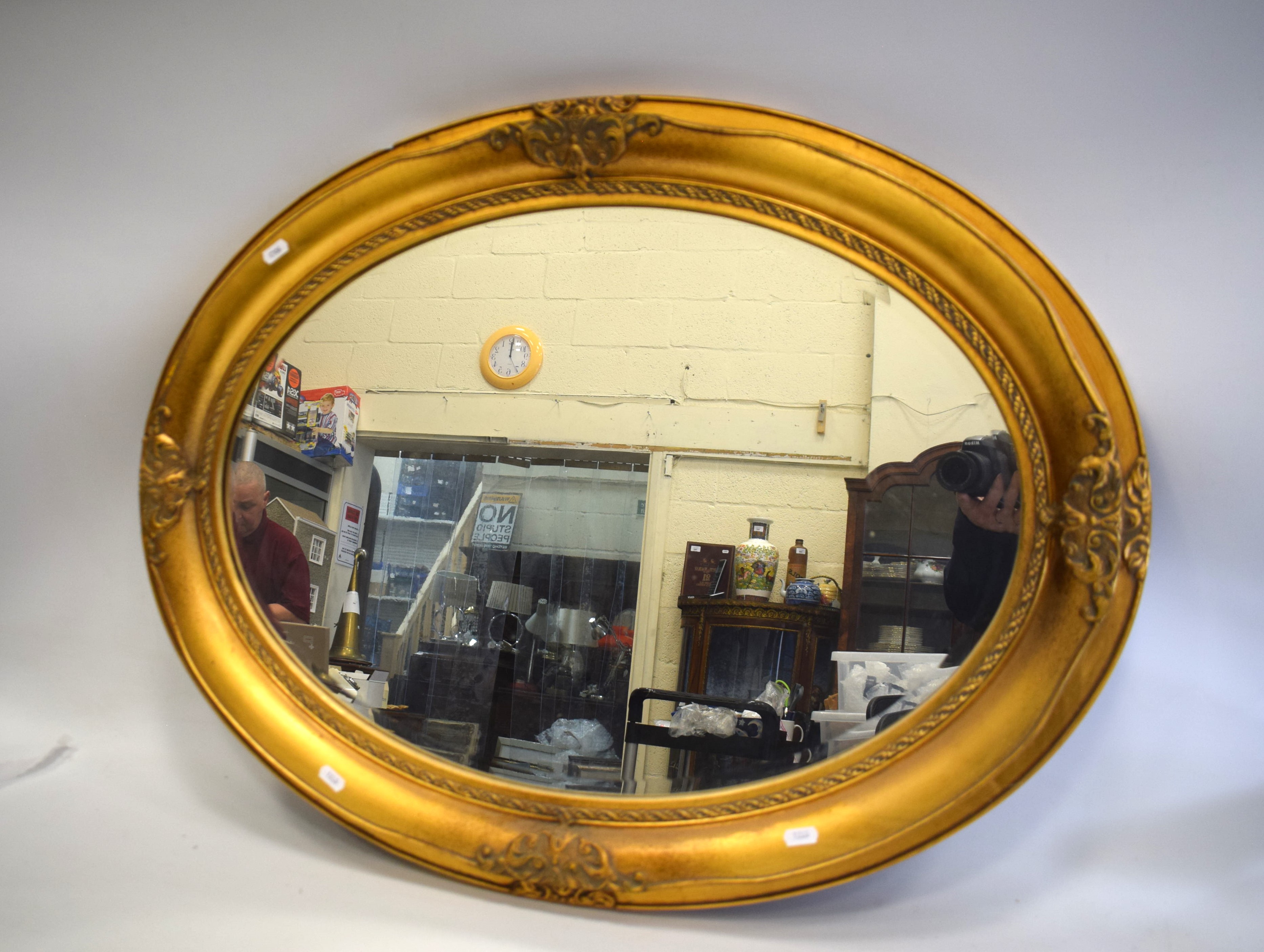 Oval Mirror   27 x 33 inches. See photos. 