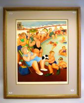 Large Beryl Cook Ltd Edition Print, Signed in pencil by artist '29 x 24 inches see photos.