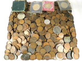 Approx 6 Kilos of UK copper coins, Festival of Britain Crown plus other Commemorative Crowns. See ph