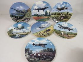 Seven Royal Doulton WW2 Aircraft decorative plates from the Heros of the Sky collection. See photos.