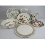 Mixed ceramics lot to include Minton Haddon hall, Royal Crown Derby, Royal Worcester and Aynsley.