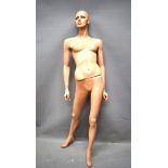 Full height, Lifesize female shop mannequin with articulated arms , torso and hands.  (one finger mi