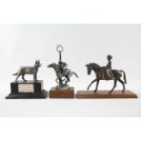 3 x Trophies / Ornaments Inc Blind Association, Horse Racing Etc 681392