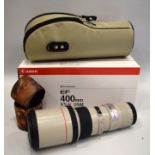 Canon 400mm F/5.6L  USM Lens with Soft case. 