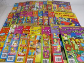 28 Simpsons collectors edition comics, consecutive numbers from 2 to 29.