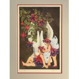 Beryl Cook Signed Lithograph, Limited Edition Number 245/650 published 1984 'Fuchsia Fairies Unf