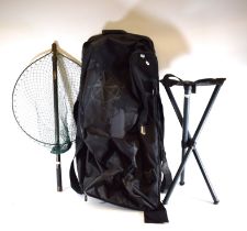 Folding Telescopic Trout Net, High Quality General Tackle Bag plus a Folding Tripod Fishing stool