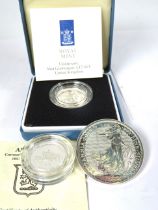 Alderney proof 925 Silver Proof £1 Coin With COA , Royal Mint Silver Proof £1 Coin with Box and COA