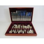 56 piece boxed Cooper Ludlam cutlery set in the kings pattern.