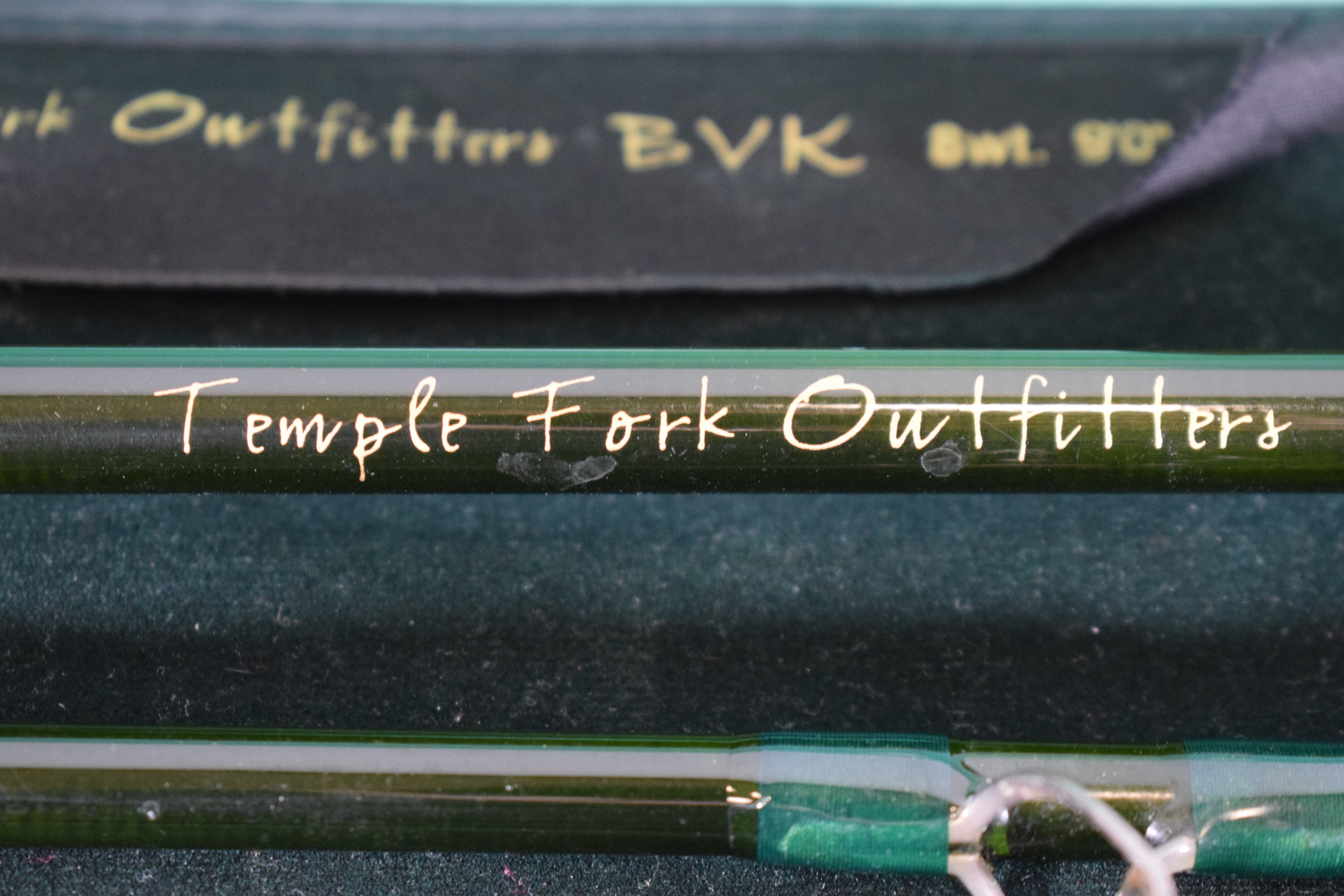 Four piece fly rod by Temple Fork Outfitters BVK  9ft rod.  With original velvet case - Image 3 of 3