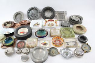 Ashtrays Job Lot Inc. Vintage Decorative Ceramic Pewter Tyre Enamel Etc 550096