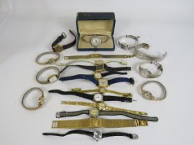 Job Lot Assorted Ladies Vintage Wristwatches Hand-wind / Automatic Untested x 20      406371