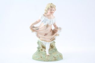 Gebruder Heuback Hand Painted Bisque Dancing Girl Stamped and Numbered 53 681438