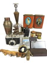 Mixed lot to include 1950's Tins.  Pocket Calculator etc. see photos. 