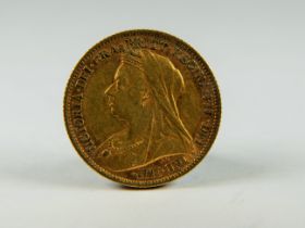 1899 Victorian Half Sovereign. In good condition. See photos.