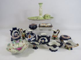 Selection of vintage ceramics including a dressing table set etc.