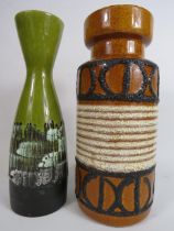 Retro West German and Austrian fat lava vases.