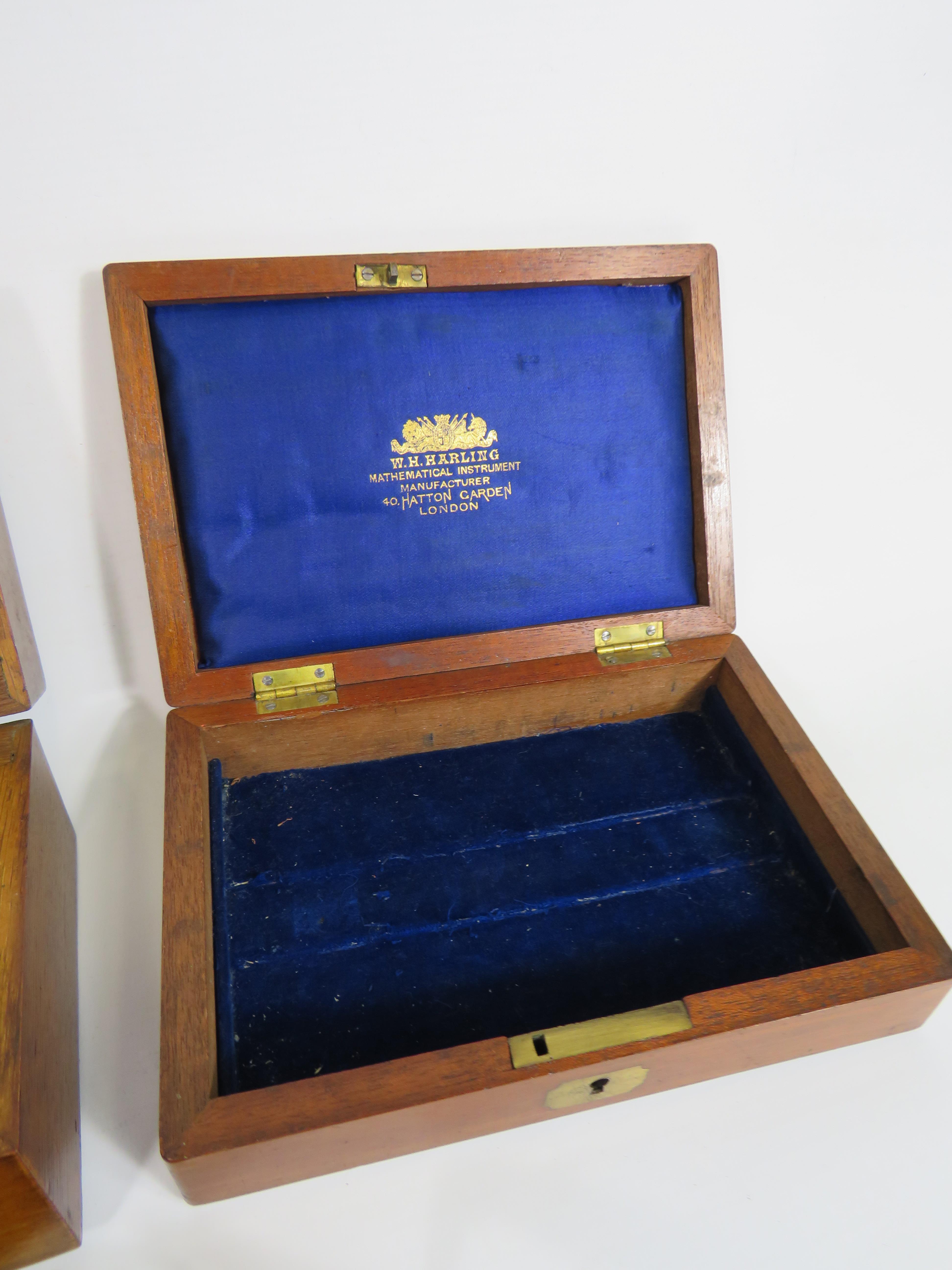 2 Vintage wooden storage boxes and contents of mables plus a vintage crumb tray decorated with a - Image 3 of 5