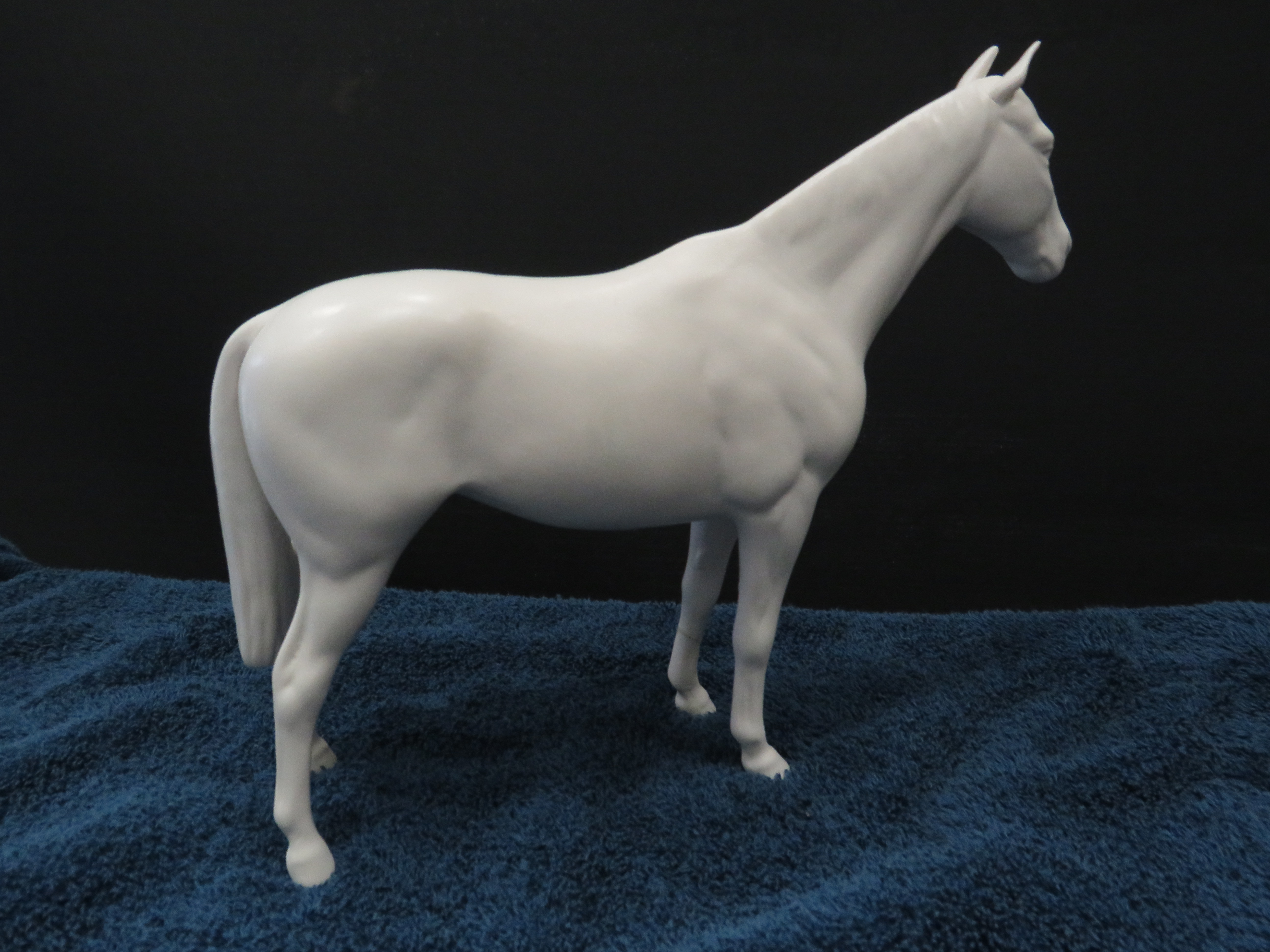 Rare Beswick matt white horse, repair to two legs see pics. - Image 3 of 7