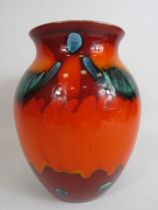 Large Poole pottery Volcano vase approx 24cm tall.