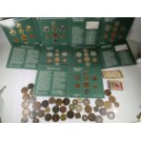 Six Benson & Hedges UK Coin Presentation packs together with interesting UK and Overseas coins from 