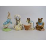 4 Beswick Beatrix pottery figurines.