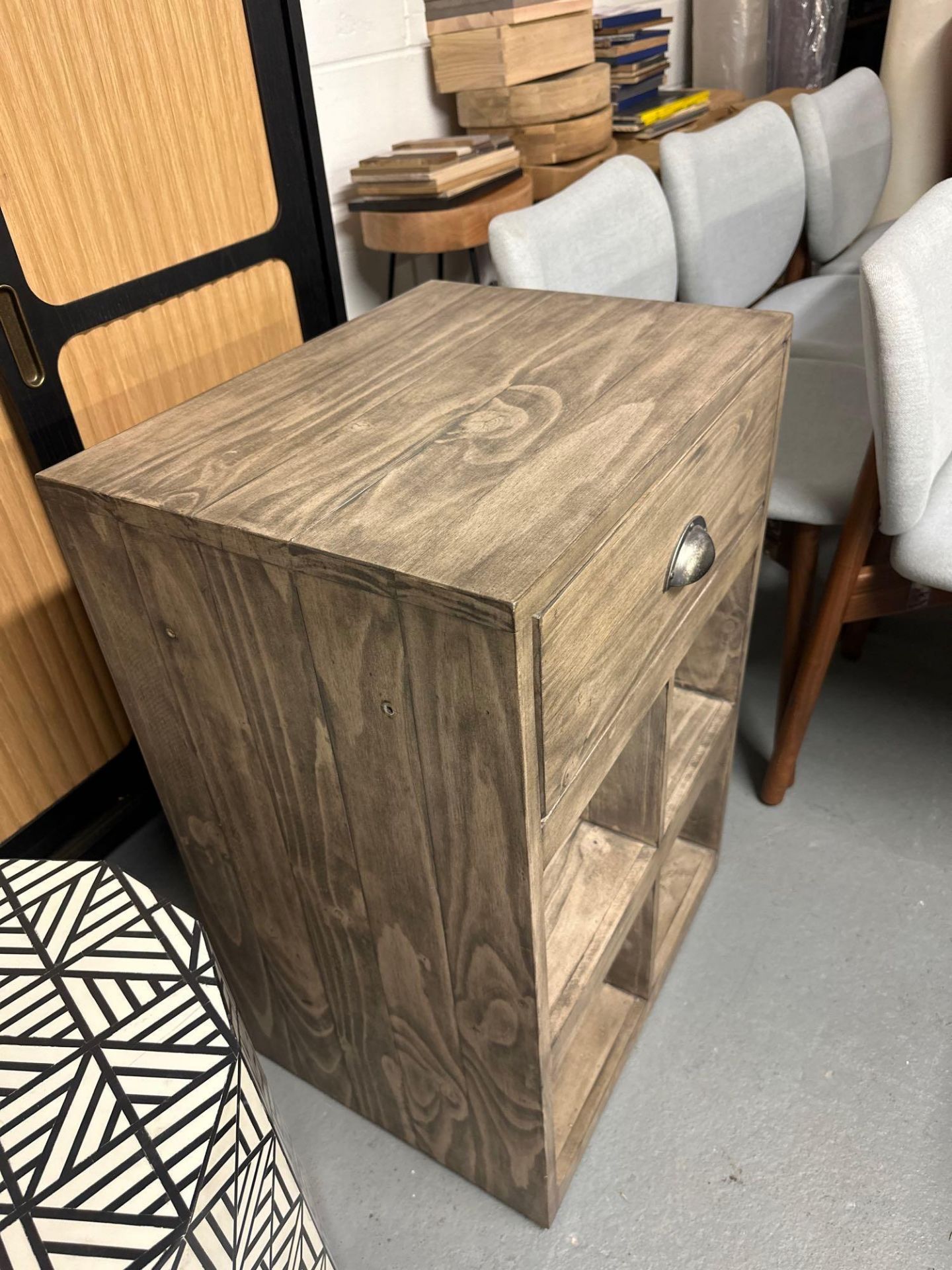 Boot Cabinet - A Utility Piece With 4 Shoe Cubbies And Drawer Crafted From Solid Scandinavian Pine - Image 4 of 4