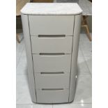 Florence Tall Chest With its stylish grey gloss lacquer finish and its recessed handles, the
