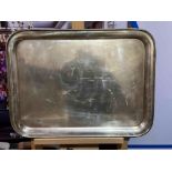 Gainsborough Birmingham EPNS silver tray 61 x 46cm