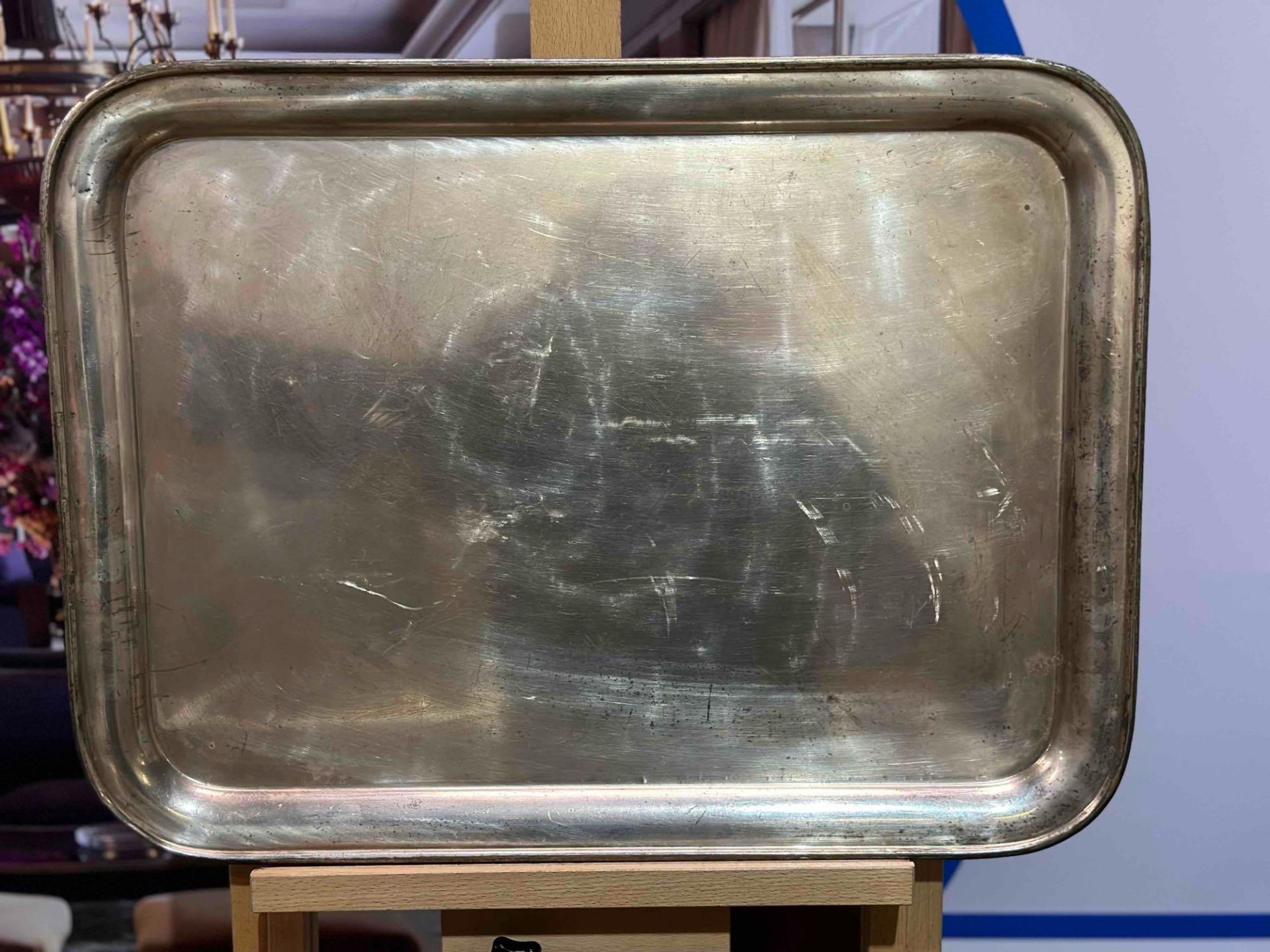Gainsborough Birmingham EPNS silver tray 61 x 46cm