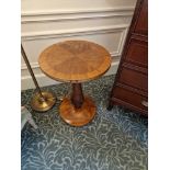 European early nineteenth century style walnut circular pedestal salon table by Francesco Molon,