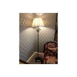 Heathfield And Co Coral Standard Lamp With Linen Shade 180cms