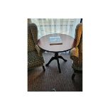 Mahogany Circular Occasional Table Inspired By English Design Of The Mid-18th Century The Top Raised
