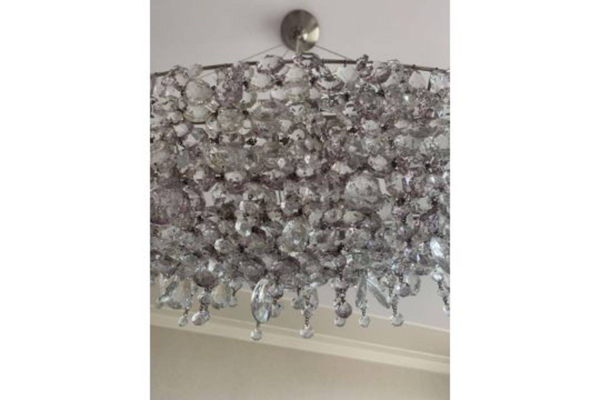 Lolli E Memmoli Ugolino Chandelier Crystals Woven Together Like Fabric, Hung From A Two- - Image 3 of 3