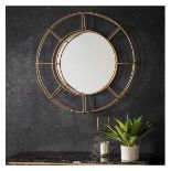 Thorne Mirror The Thorne Mirror Has A Beautiful Round Metal Frame In An Elegant Antique Gold Finish,