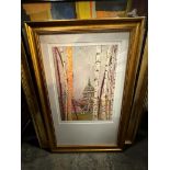 Karen Keogh (English) Limited Edition Etching Titled A Glimpse Of St Paul's 47 Of 75 Titled Signed
