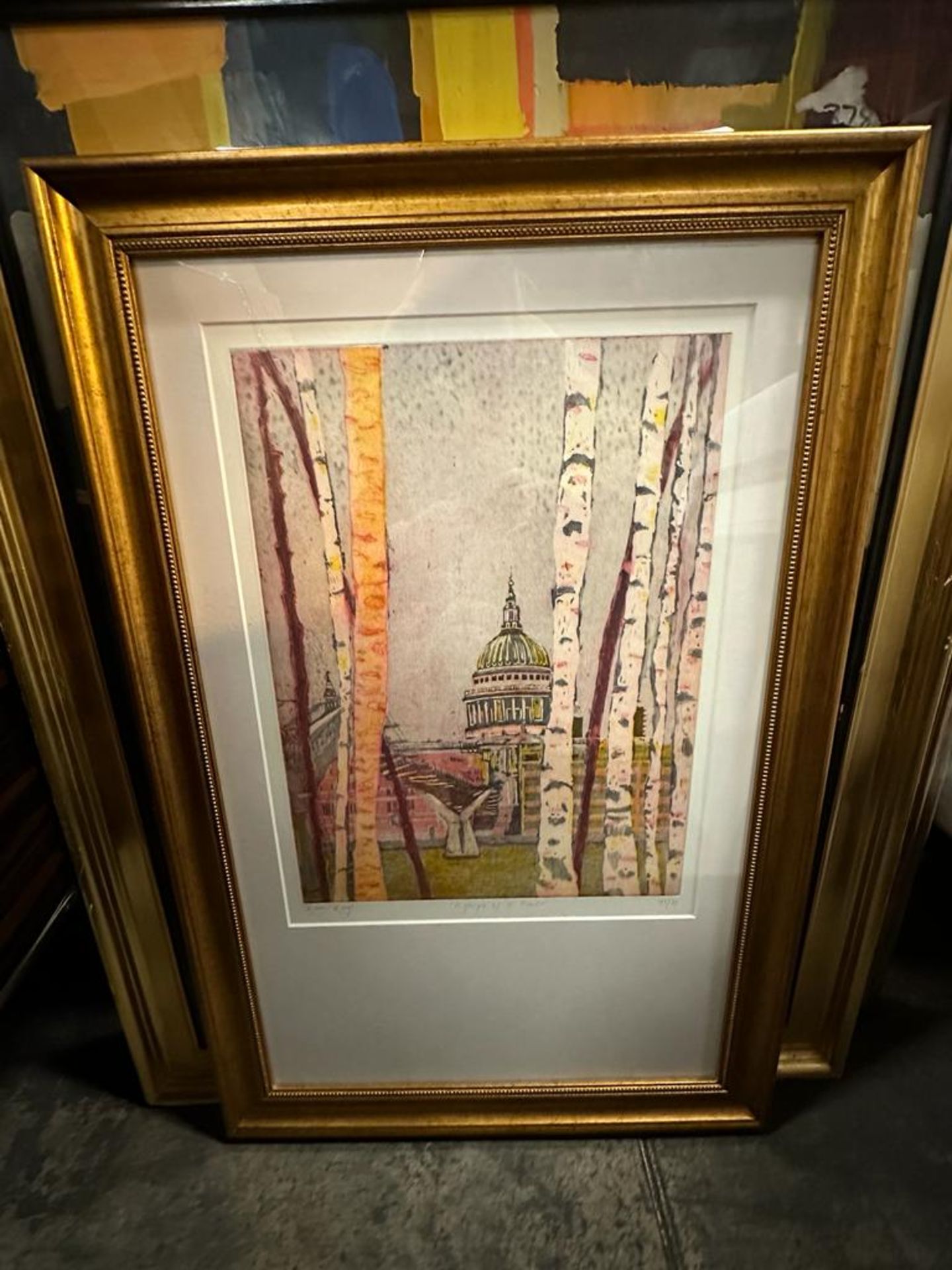 Karen Keogh (English) Limited Edition Etching Titled A Glimpse Of St Paul's 47 Of 75 Titled Signed