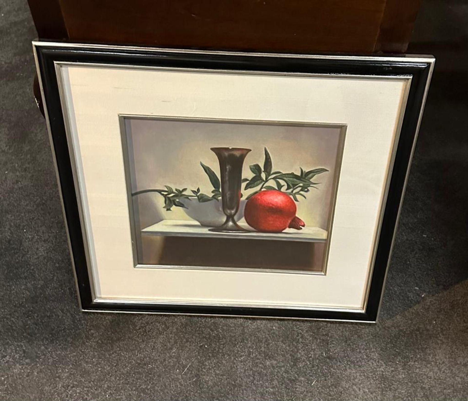 3x Untitled Framed Still Life Lithograph Prints 60 x 50cm - Image 3 of 3
