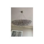 Lolli E Memmoli Ugolino Chandelier Crystals Woven Together Like Fabric, Hung From A Two-