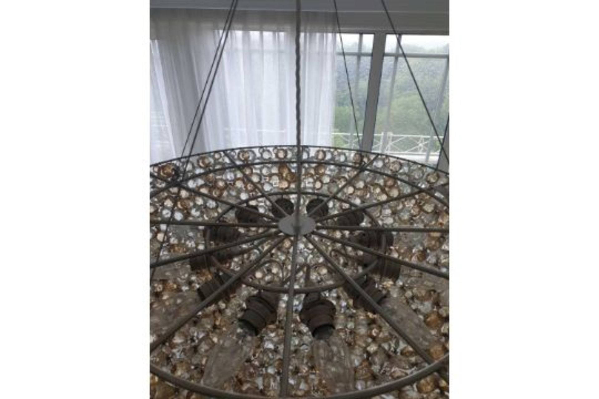 Lolli E Memmoli Ugolino Chandelier Crystals Woven Together Like Fabric, Hung From A Two- - Image 3 of 3