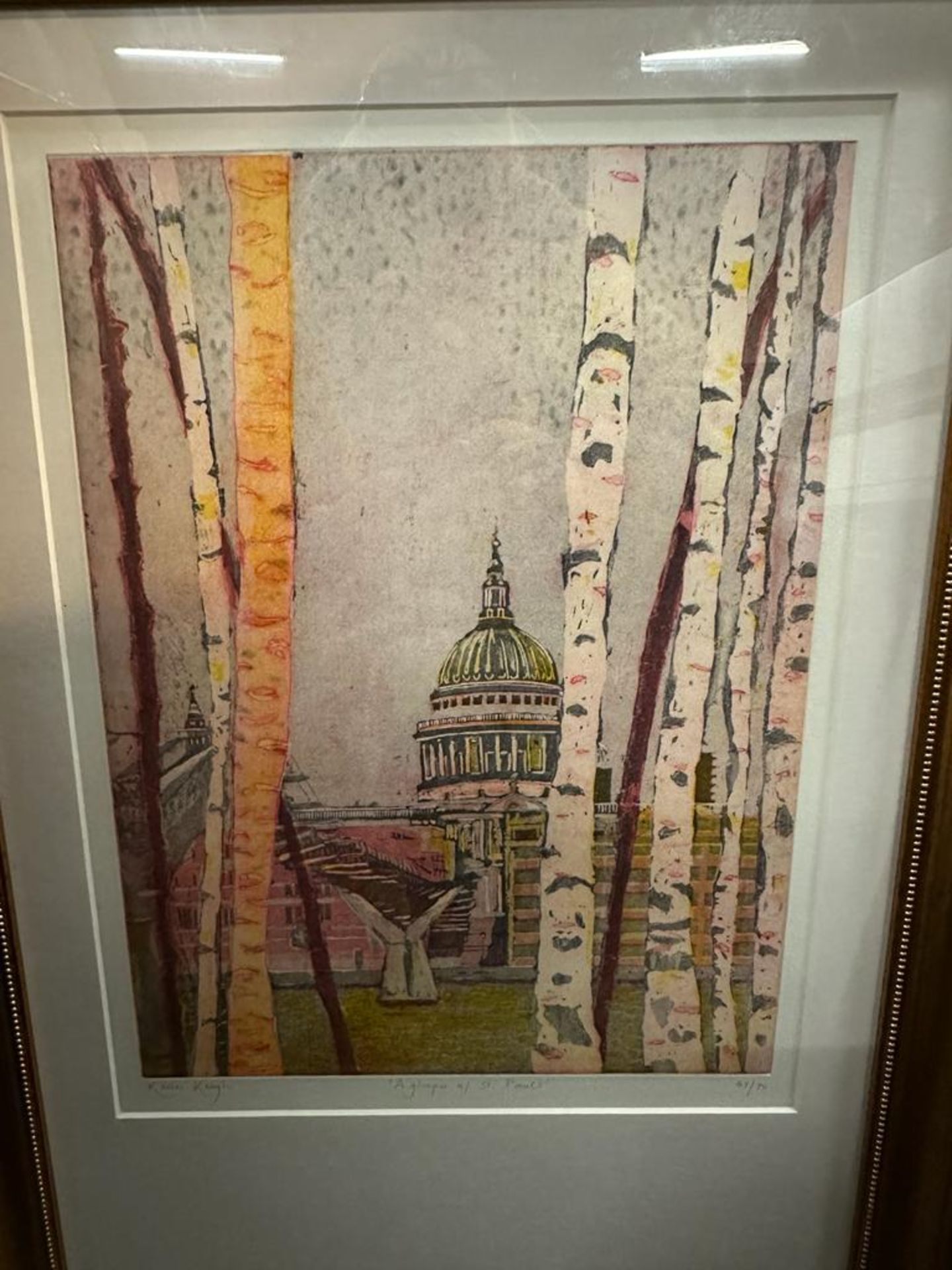 Karen Keogh (English) Limited Edition Etching Titled A Glimpse Of St Paul's 47 Of 75 Titled Signed - Image 2 of 5