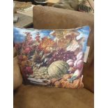 6 x Bacchus Fruit Cushion A Reproduction Print From The Netherlandish School, (17th Century)