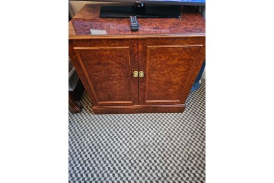 Two Door Cabinet In Burr Alder Inspired By English Design Of The Mid-18th Century, This Cabinet - Image 2 of 3